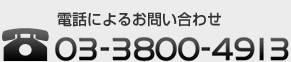 電話によるお問い合わせ 03-3800-4913